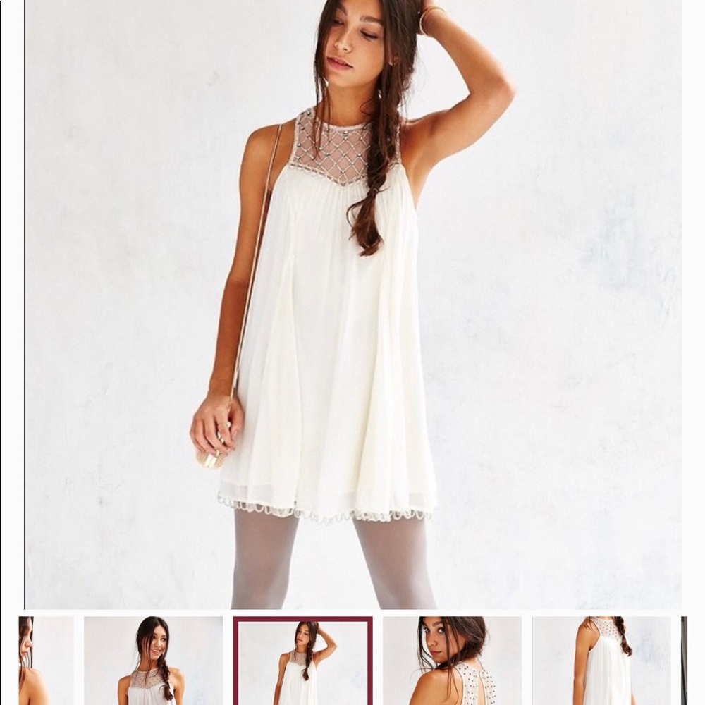 Anthropologie chiffon beaded Glynda dress - Picture 2 of 5